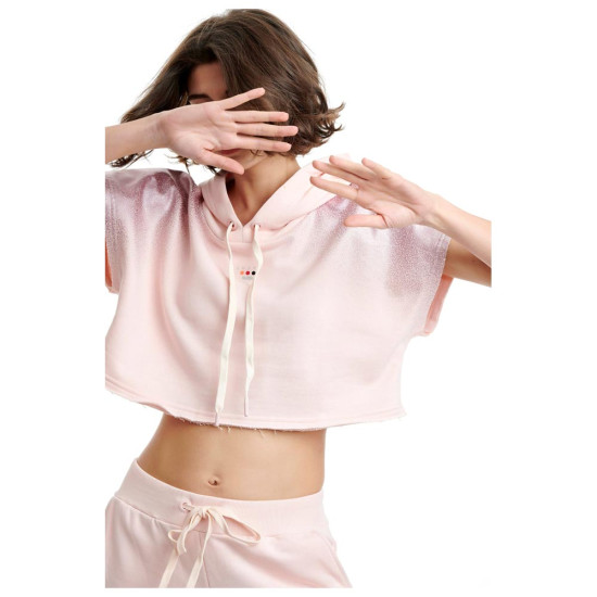 Bodytalk Γυναικείο κοντομάνικο φούτερ Crop